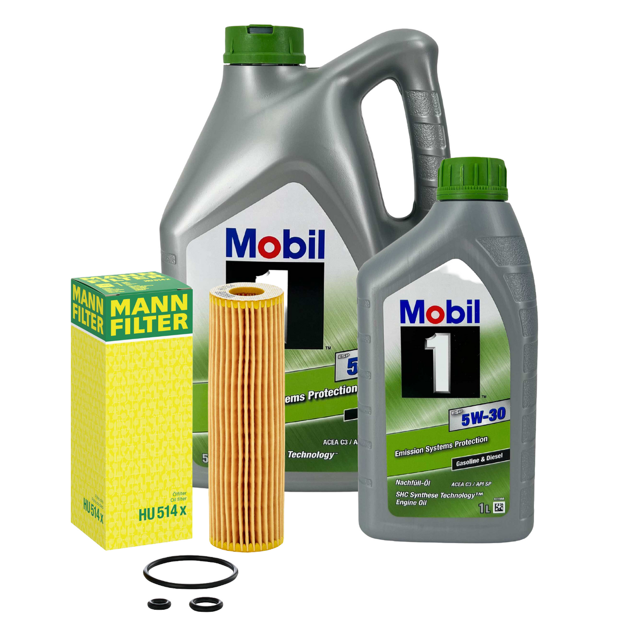 MANN ÖLFILTER +MOBIL1 5W30 passend für MERCEDES C-KLASSE W204 E-KLASSE W211