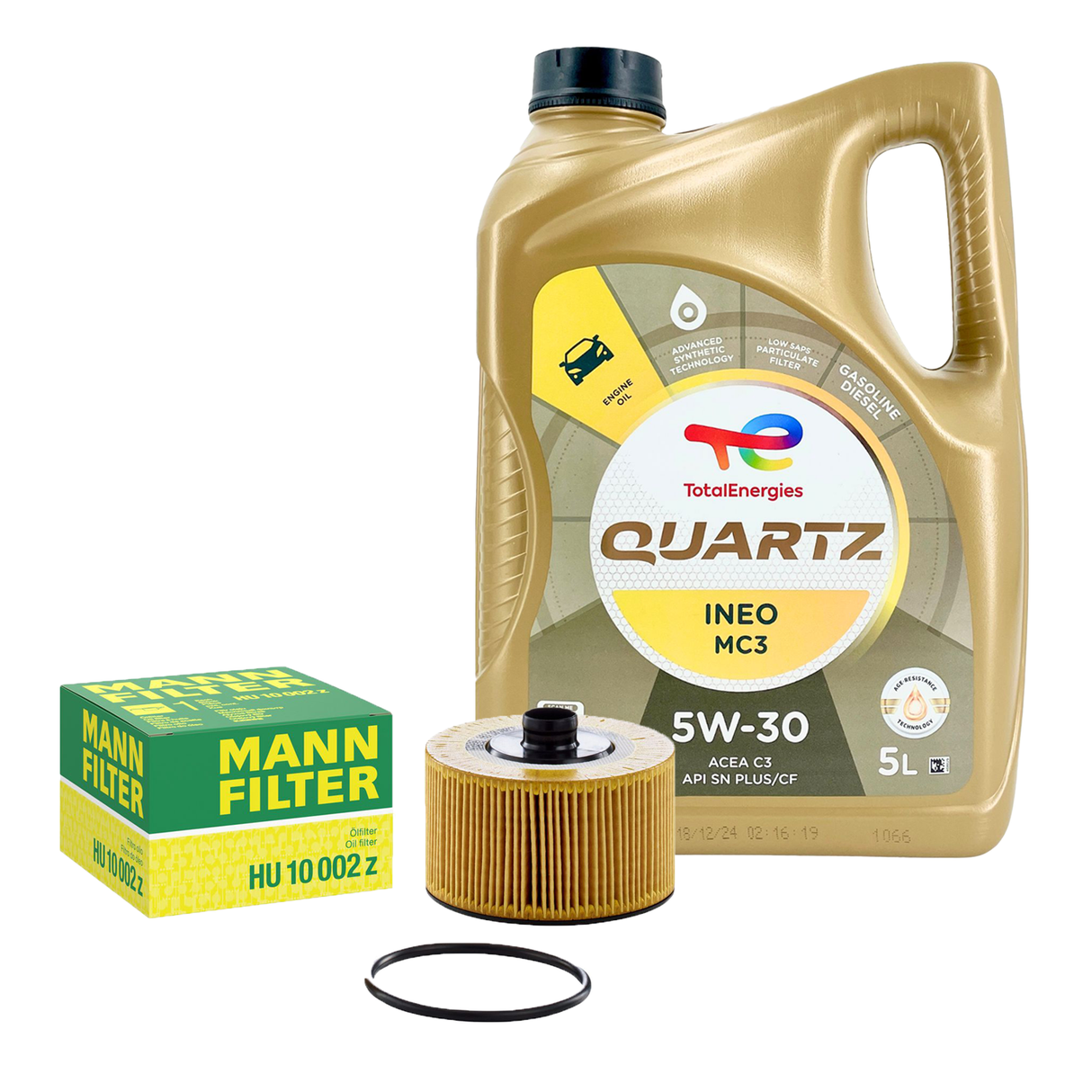 5 Liter TOTAL QUARTZ INEO MC3 5W-30 Motoröl + MANN HU10002z Ölfilter