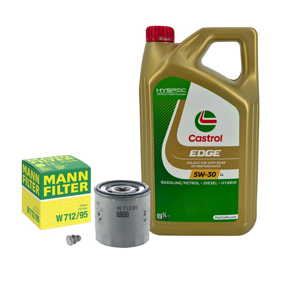 5L Castrol 5W30 + Ölfilter für VAG Audi Seat Skoda VW Golf 1.0/1.2/1.4/1.5 TSI