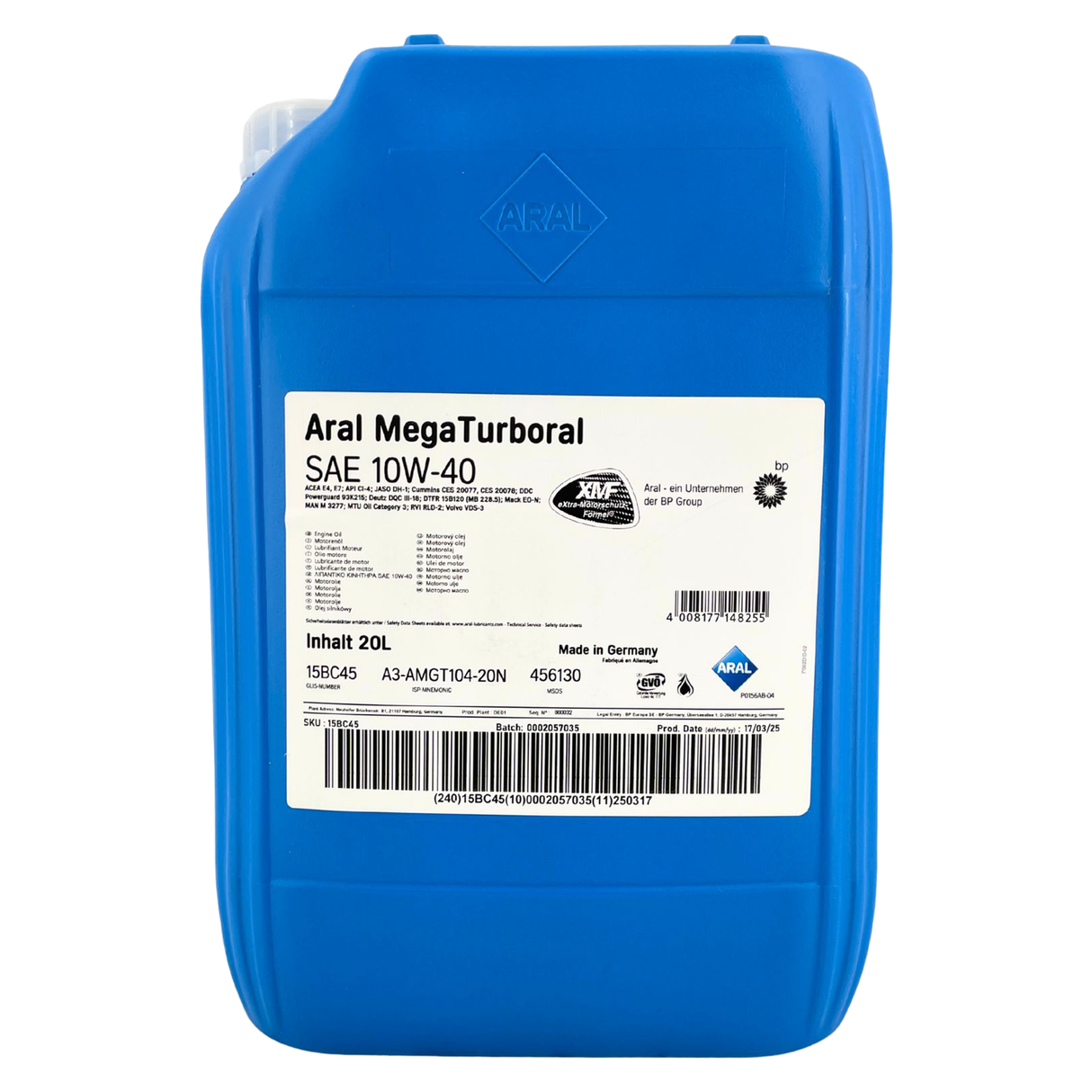 Aral MegaTurboral 10W-40 20 Liter