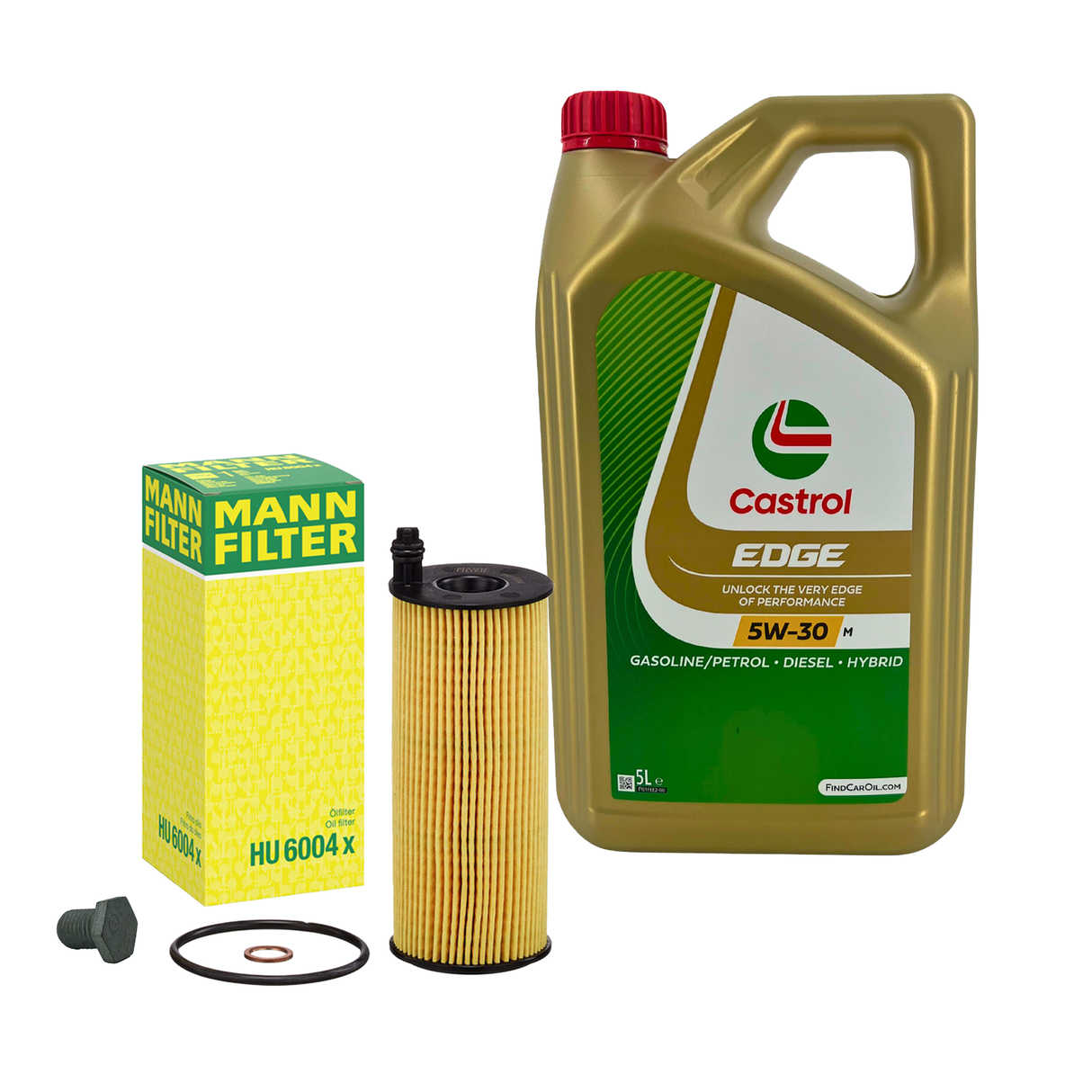 5L CASTROL EDGE 5W-30 M LL-04 + MANN Ölfilter für BMW 1er 3er 5er X1 X3 MINI N47