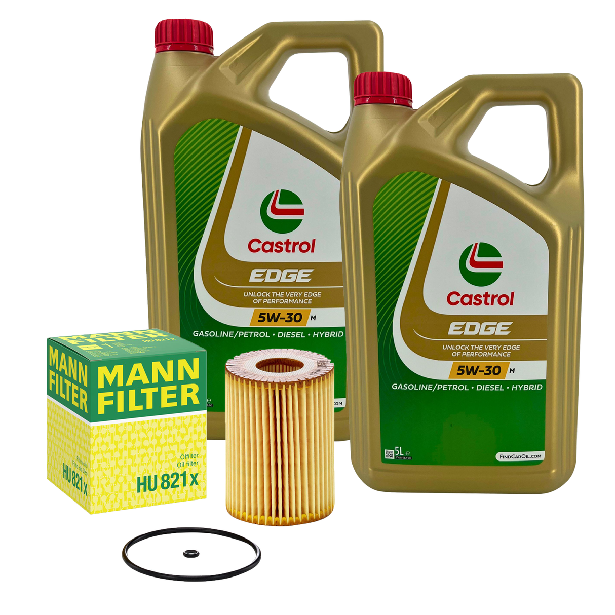 10L Castrol EDGE 5W30 M MB 229.51 + Ölfilter MANN HU 821 x für Mercedes Benz