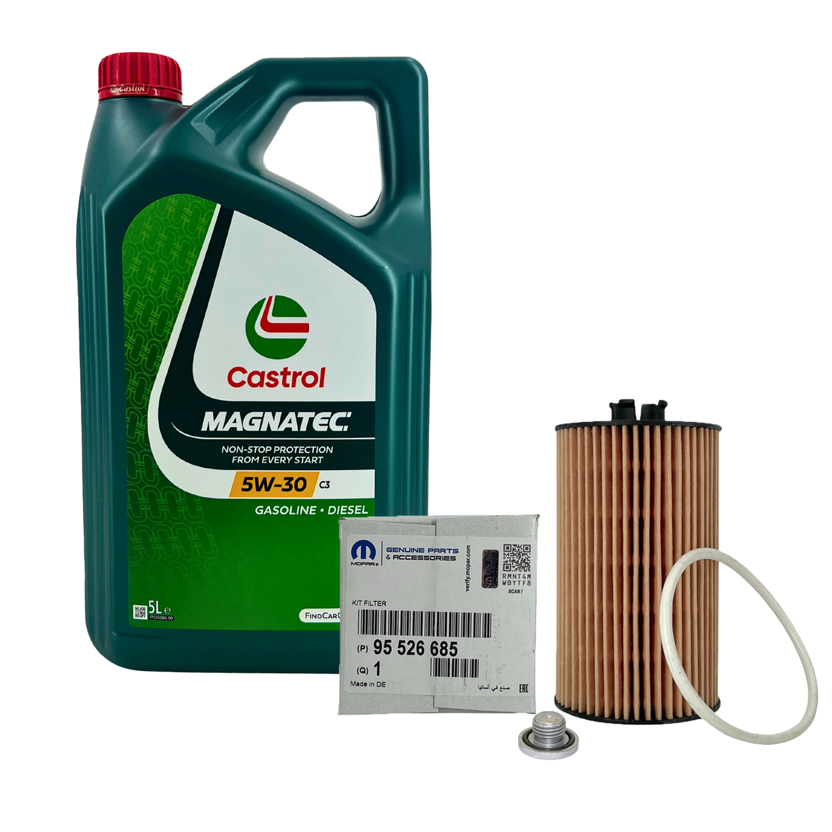 Ölwechselset OEM 95526685 Castrol Magnatec C3 5W30 Opel Astra Corsa Insignia