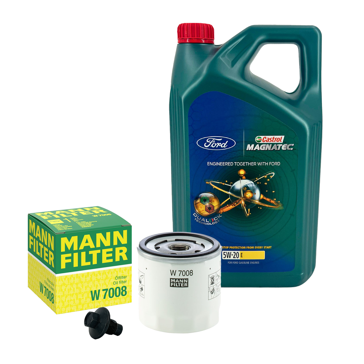 5L CASTROL MAGNATEC 5W-20 E MANN Ölfilter für FORD FIESTA FOCUS MONDEO 1.25-1.6