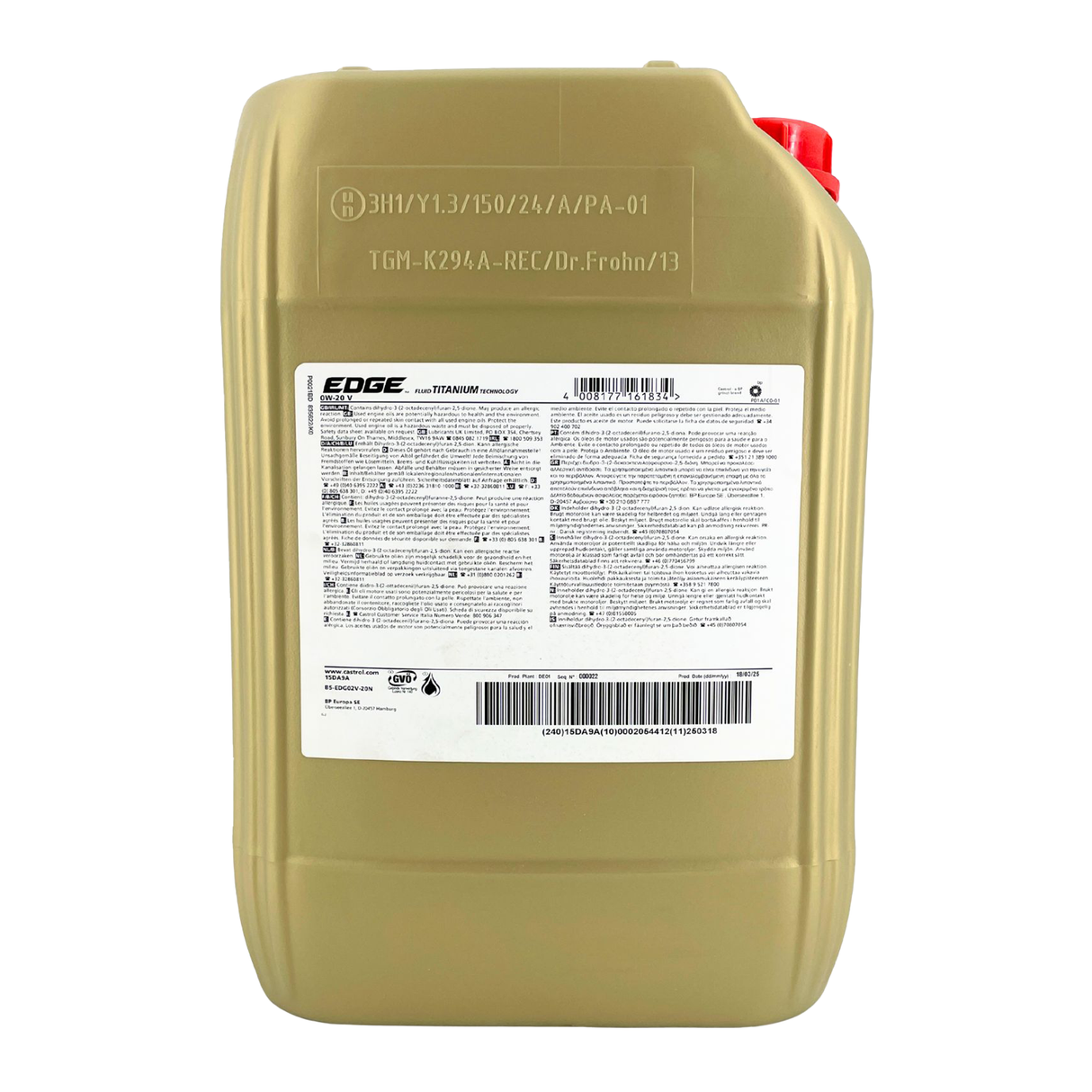 Castrol EDGE 0W-20 V 20 Liter