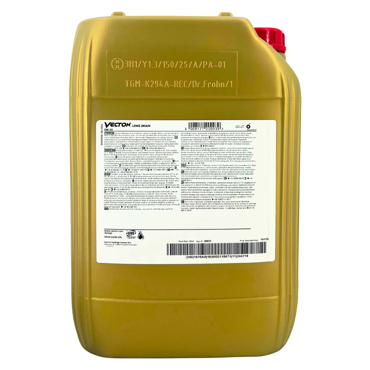 Castrol Vecton Long Drain 0W-20 20 Liter