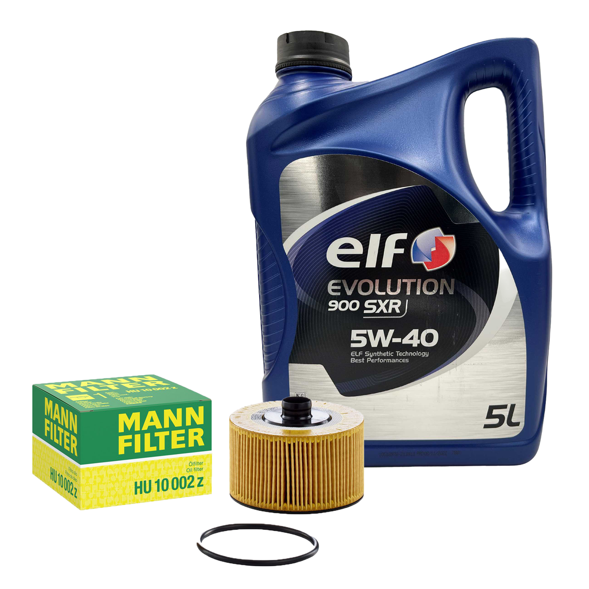 5 Liter elf Evolution 900 SXR 5W-40 Motoröl + MANN HU10002z Ölfilter