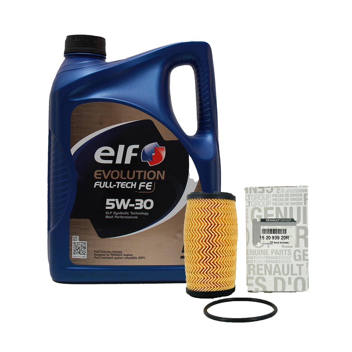 5L elf Evolution Full-Tech FE 5W30 Motoröl ORIGINAL Renault Ölfilter 152093920R