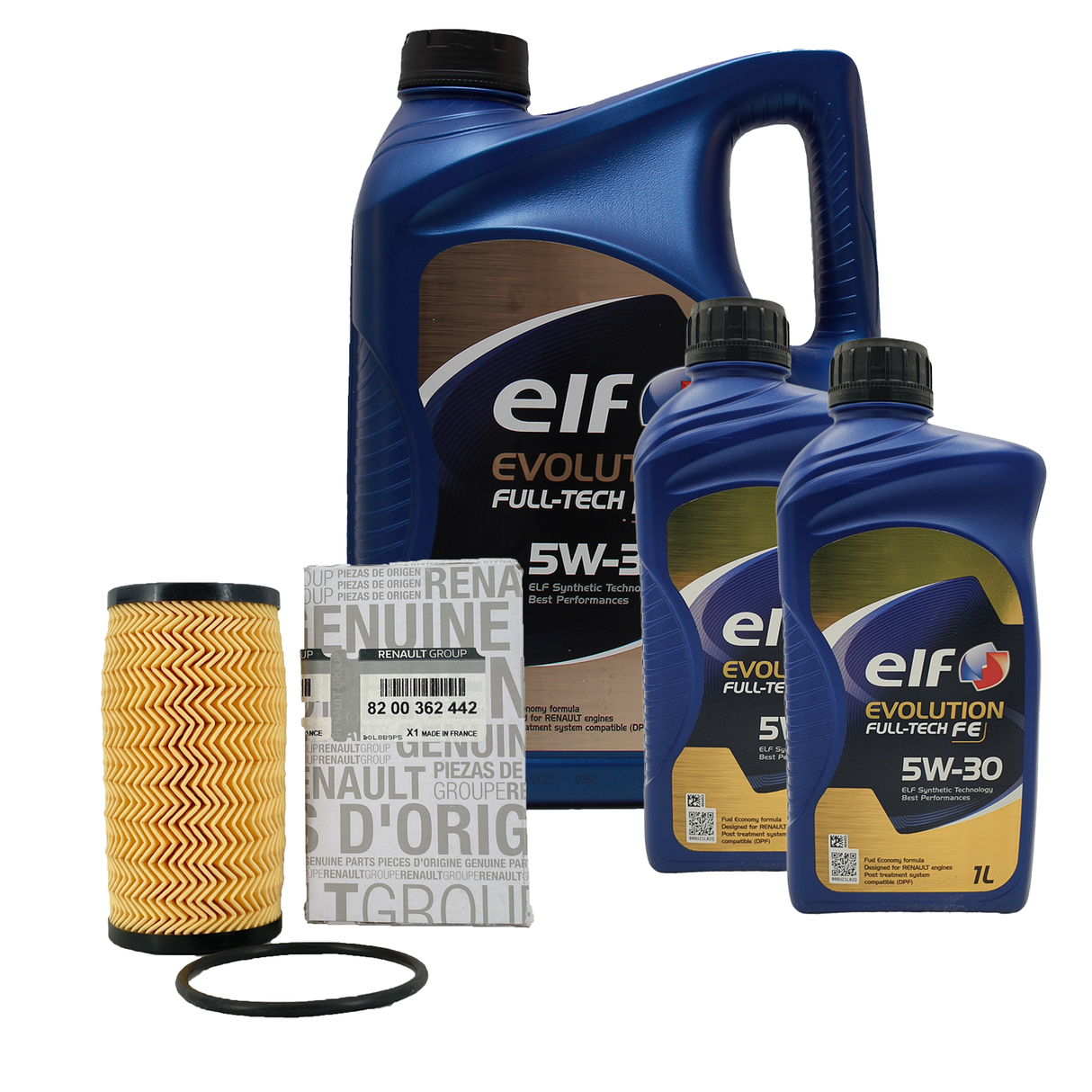 7L elf Evolution Full-Tech FE 5W-30 Motoröl ORIGINAL Renault Ölfilter 8200362442
