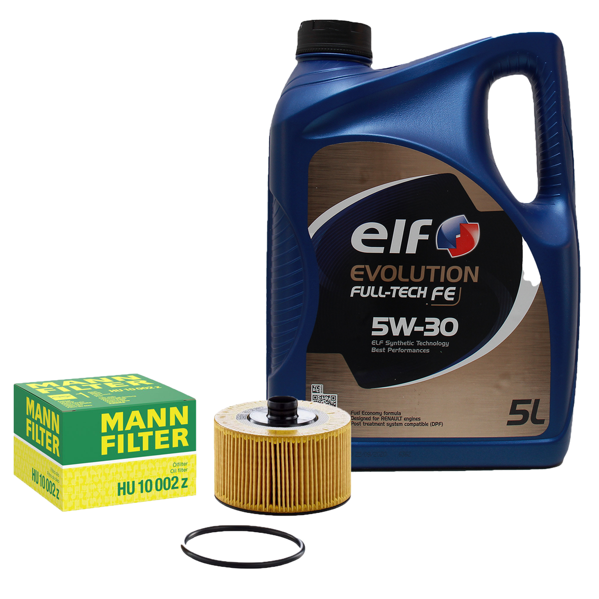 5L elf Evolution Full-Tech FE 5W-30 Motoröl + MANN HU10002z Ölfilter