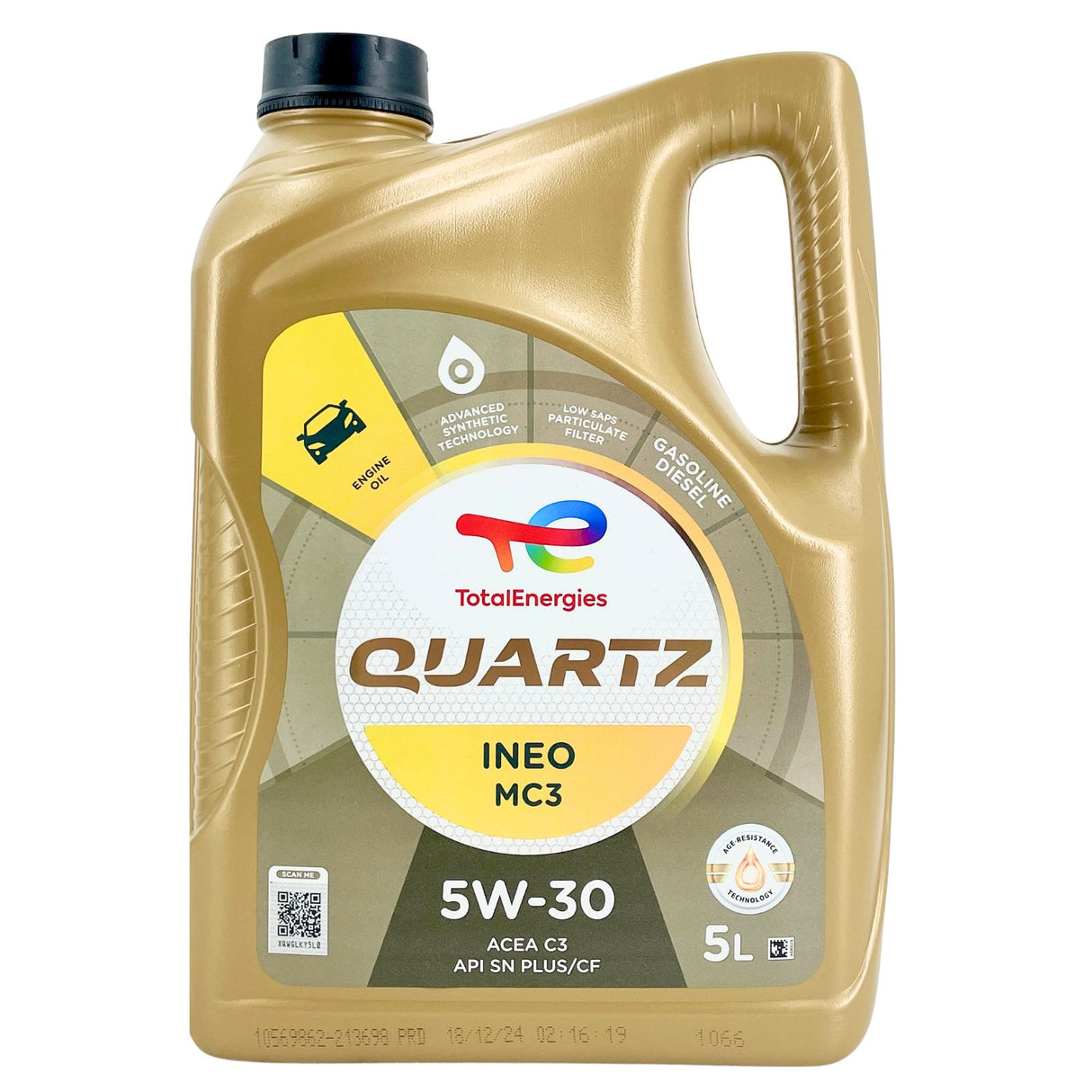 5 Liter TOTAL QUARTZ INEO MC3 5W-30 Motoröl + MANN HU10002z Ölfilter