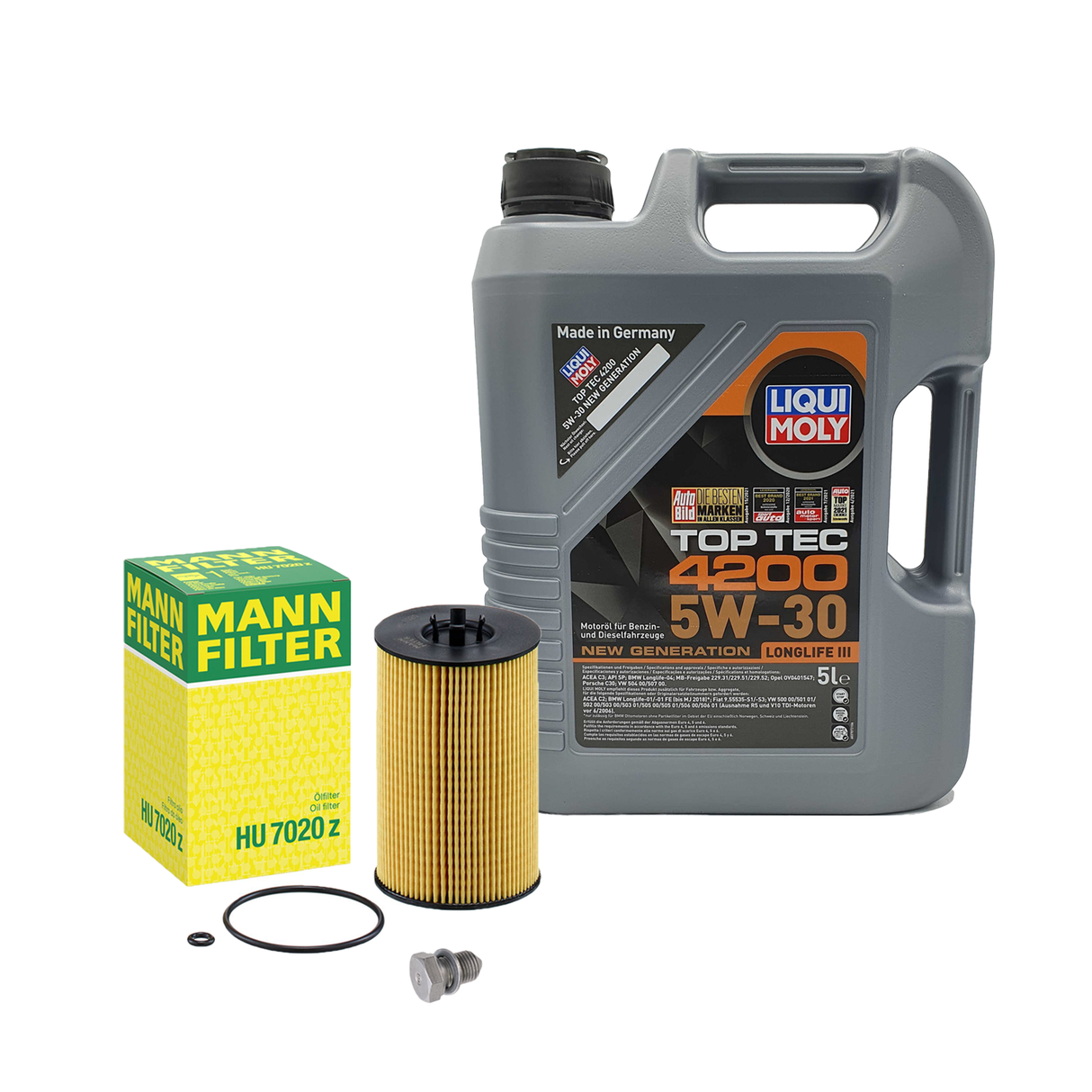 5L LIQUI MOLY TOP TEC 4200 5W30 Motoröl + MANN Ölfilter für VAG 1.6/2.0 TDI