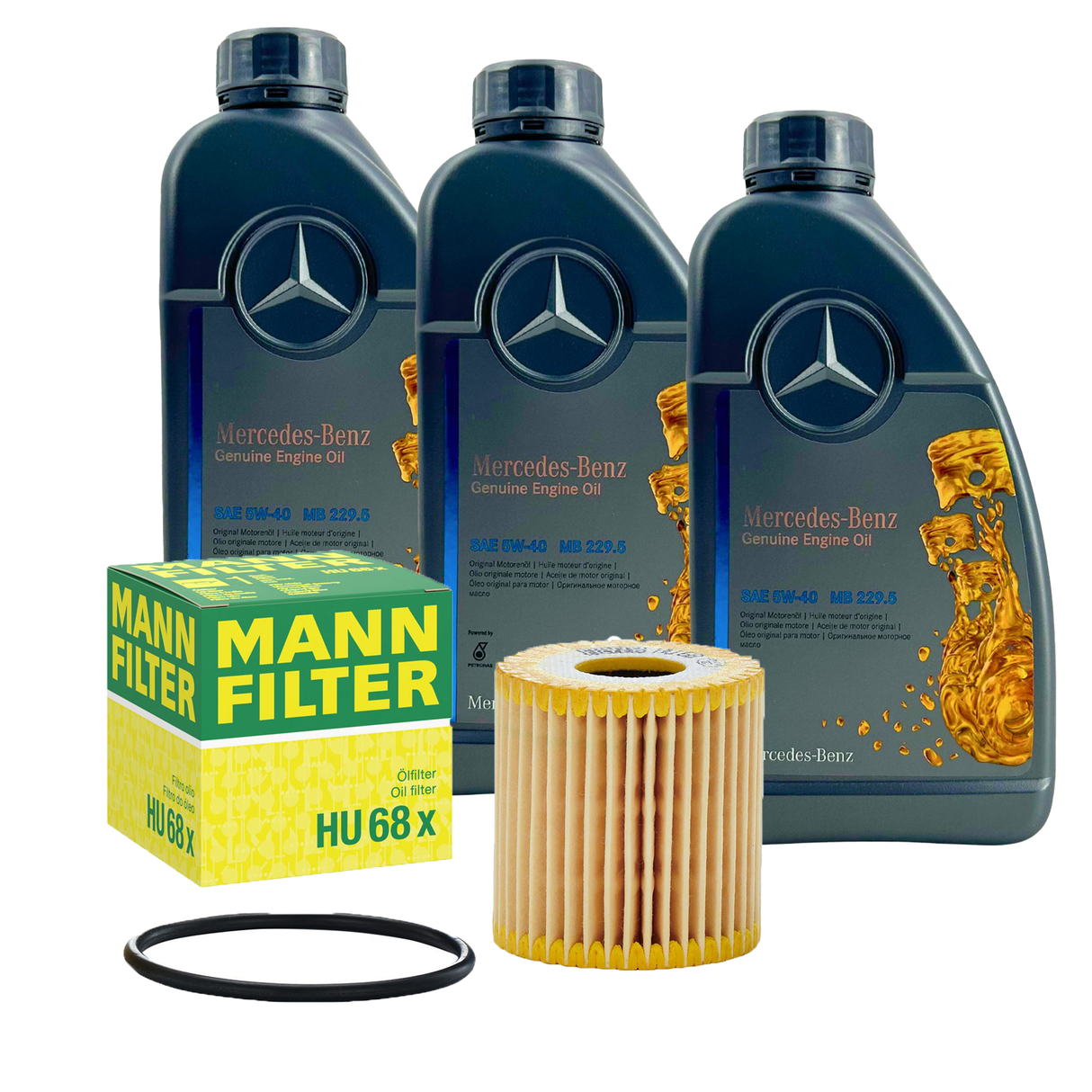 3L ORIGINAL 5W-40 MB 229.5 + MANN Ölfilter für SMART 450 451 0.6 0.7 0.8 CDI