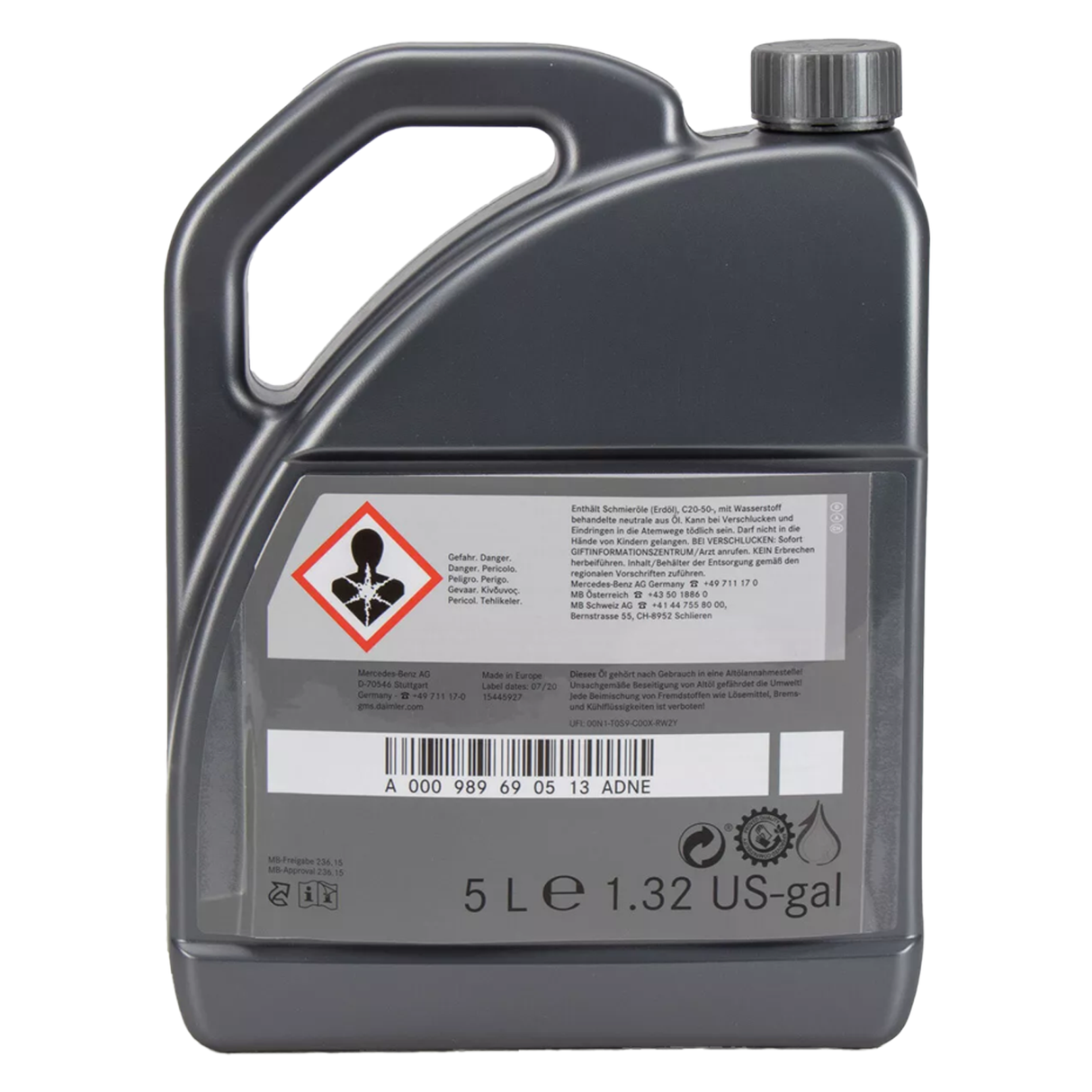 Mercedes Original Automatik Getriebeöl FE MB 236.15 5 Liter