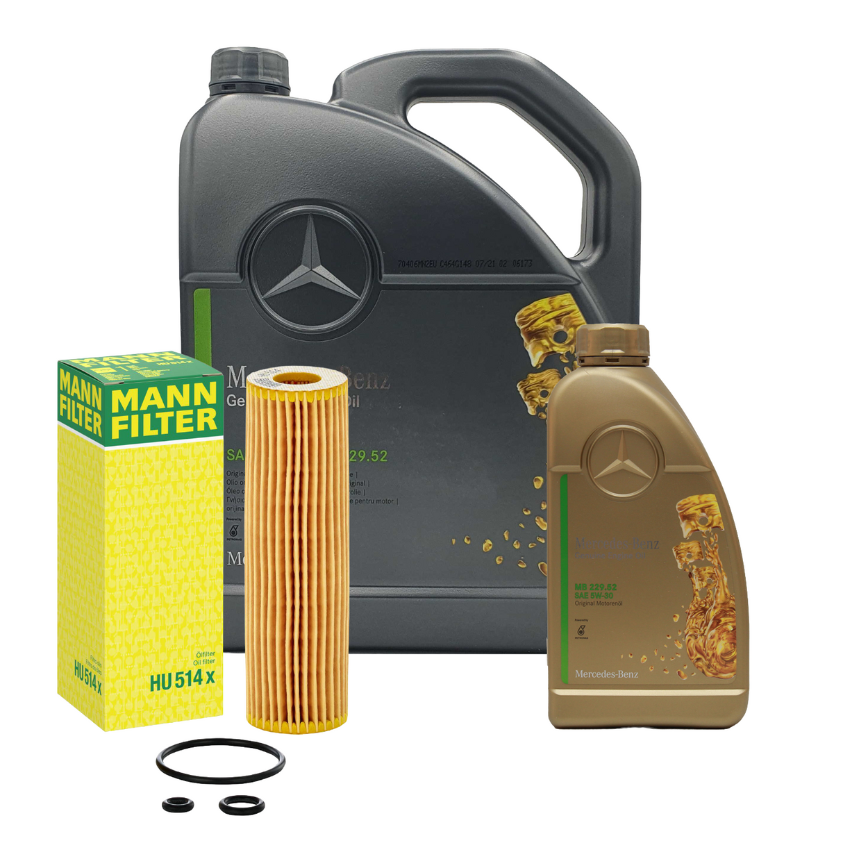 MANN ÖLFILTER +6L MERCEDES 5w30 ÖL passend für W203 W204 W211 180 200 230 Kompr.