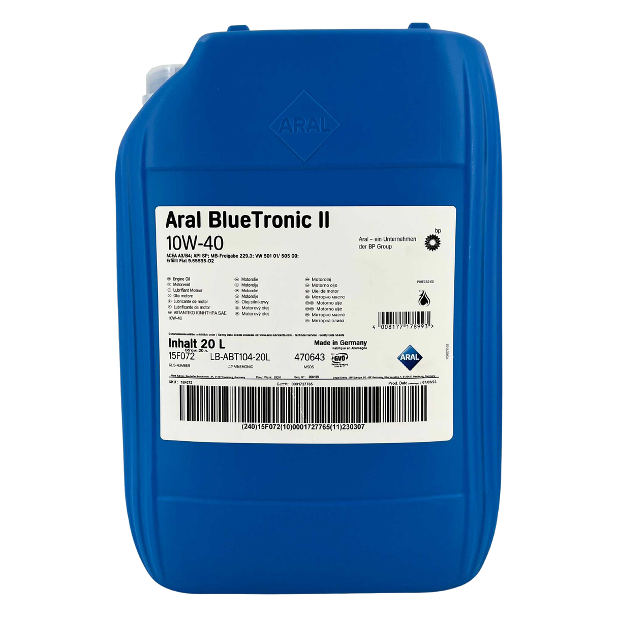 Aral BlueTronic II 10W-40 20 Liter