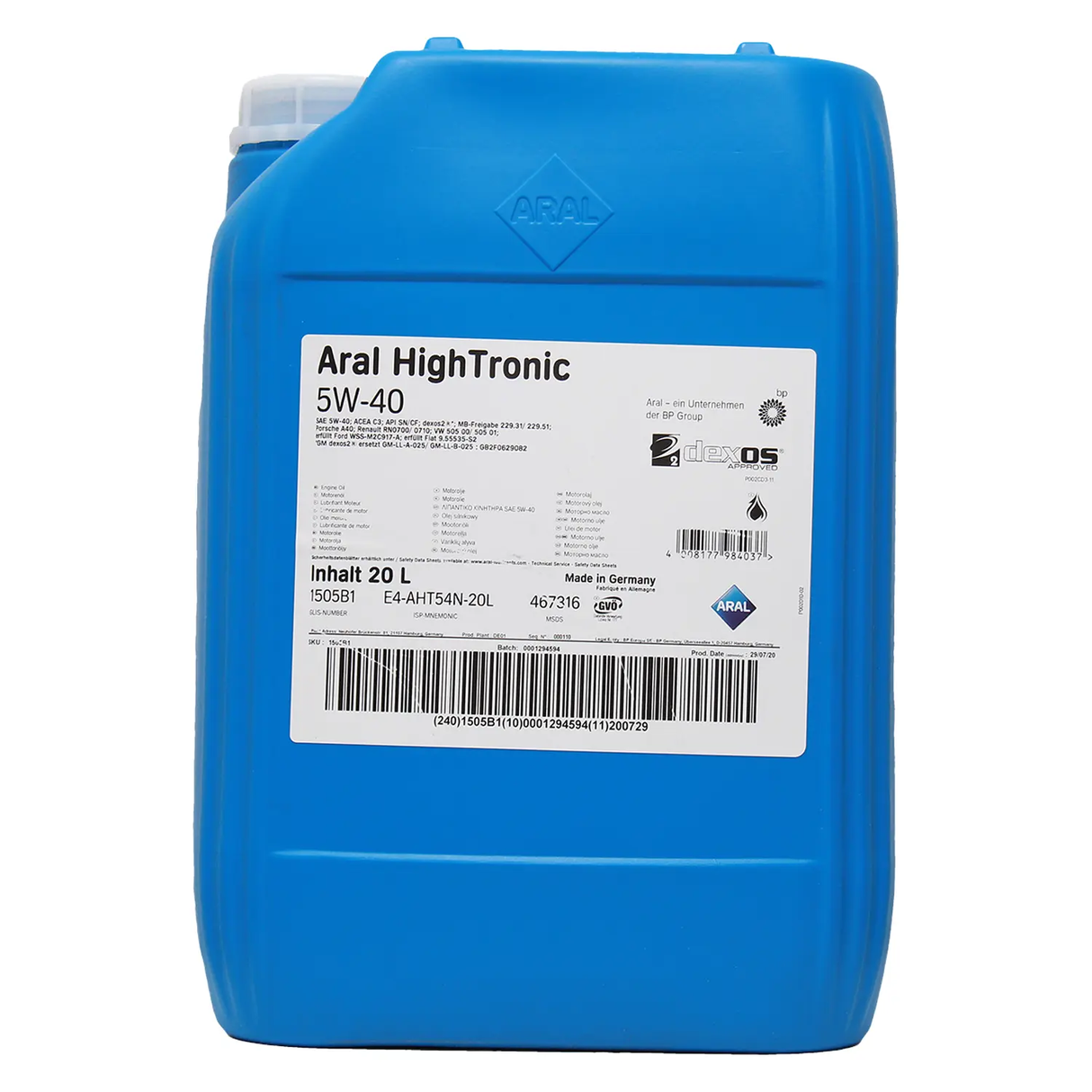 Aral HighTronic 5W-40 20 Liter Aral
