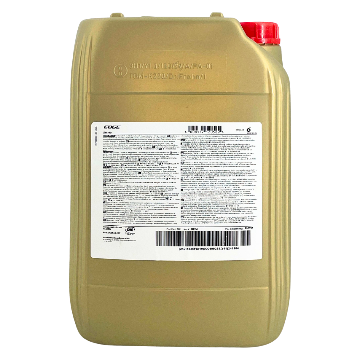 Castrol EDGE 5W-40 20 Liter Castrol