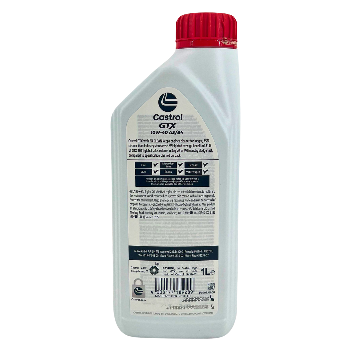 Castrol GTX 10W-40 A3/B4 1 Liter