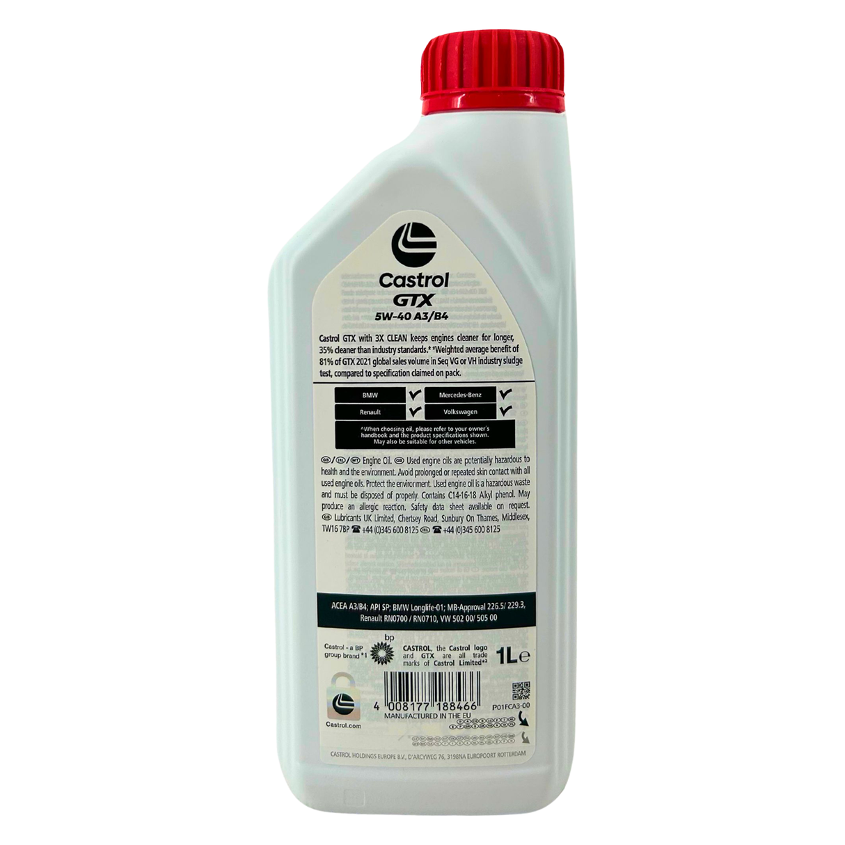 Castrol GTX 5W-40 A3/B4 1 Liter Castrol