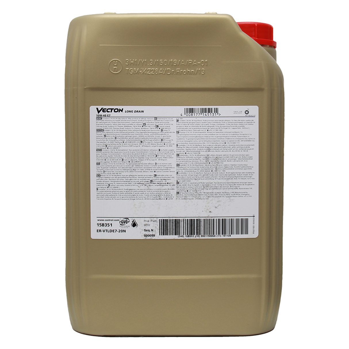 Castrol Vecton Long Drain 10W-40 E7 20 Liter