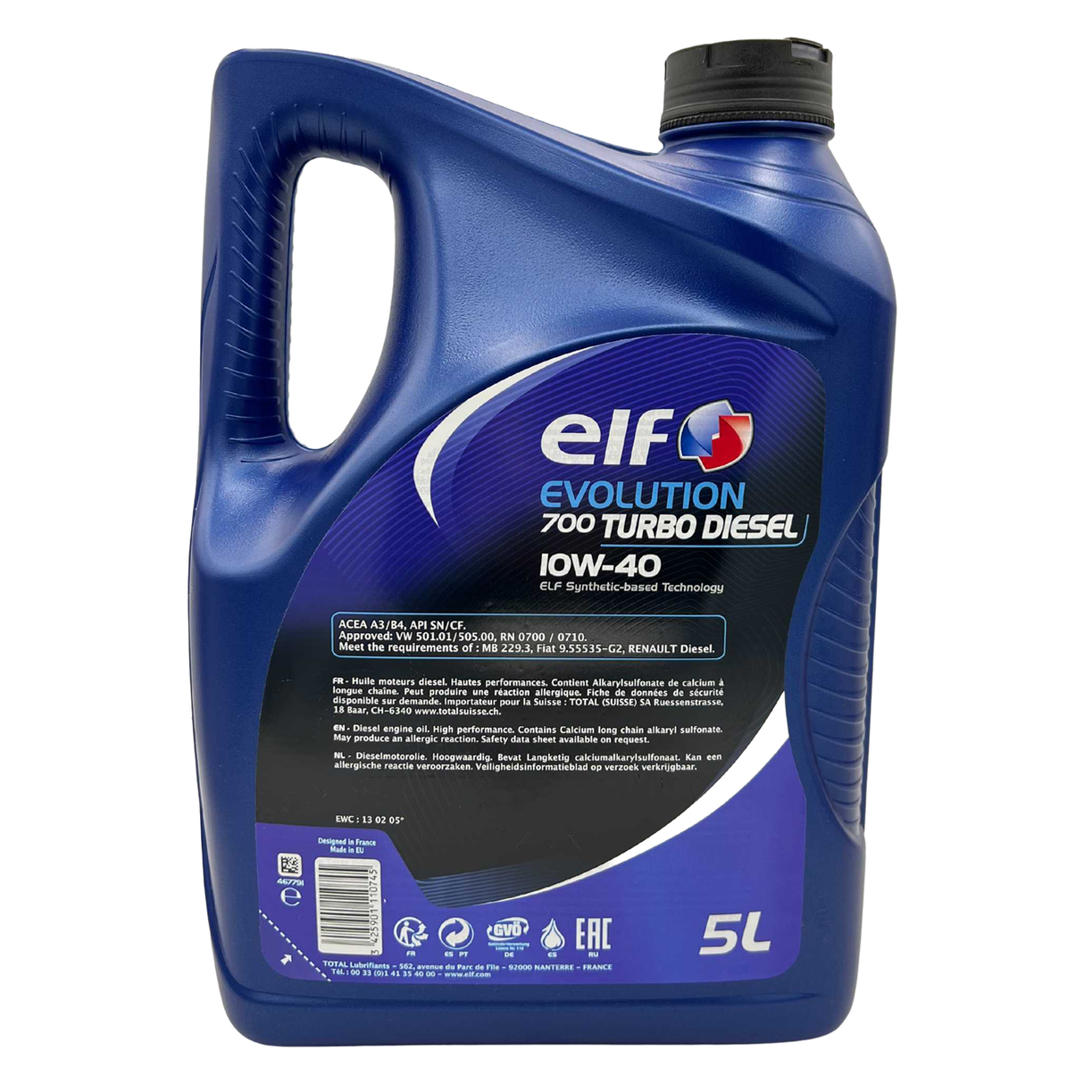 Elf Evolution 700 Turbo Diesel 10W-40 5 Liter