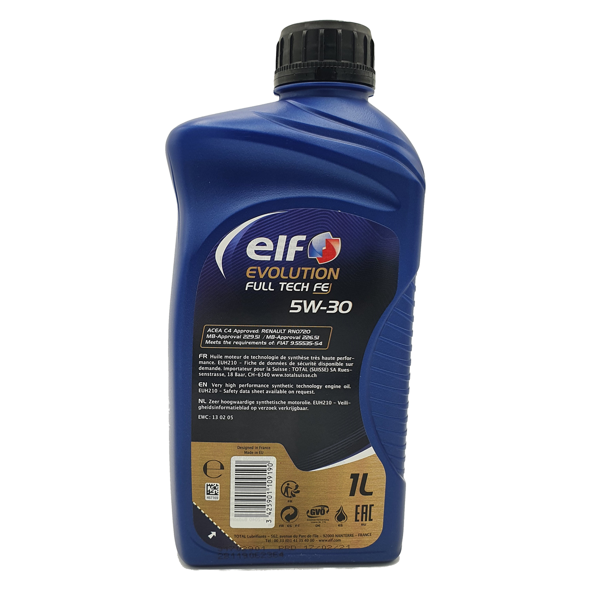 7L elf Evolution Full-Tech FE 5W-30 Motoröl ORIGINAL Renault Ölfilter 8200362442