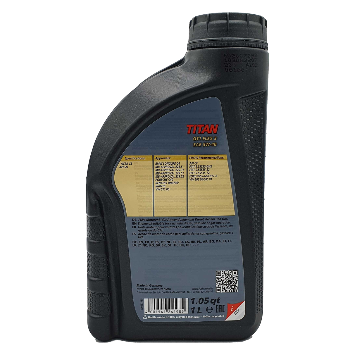 Fuchs Titan GT1 Flex 3 5W-40 1 Liter