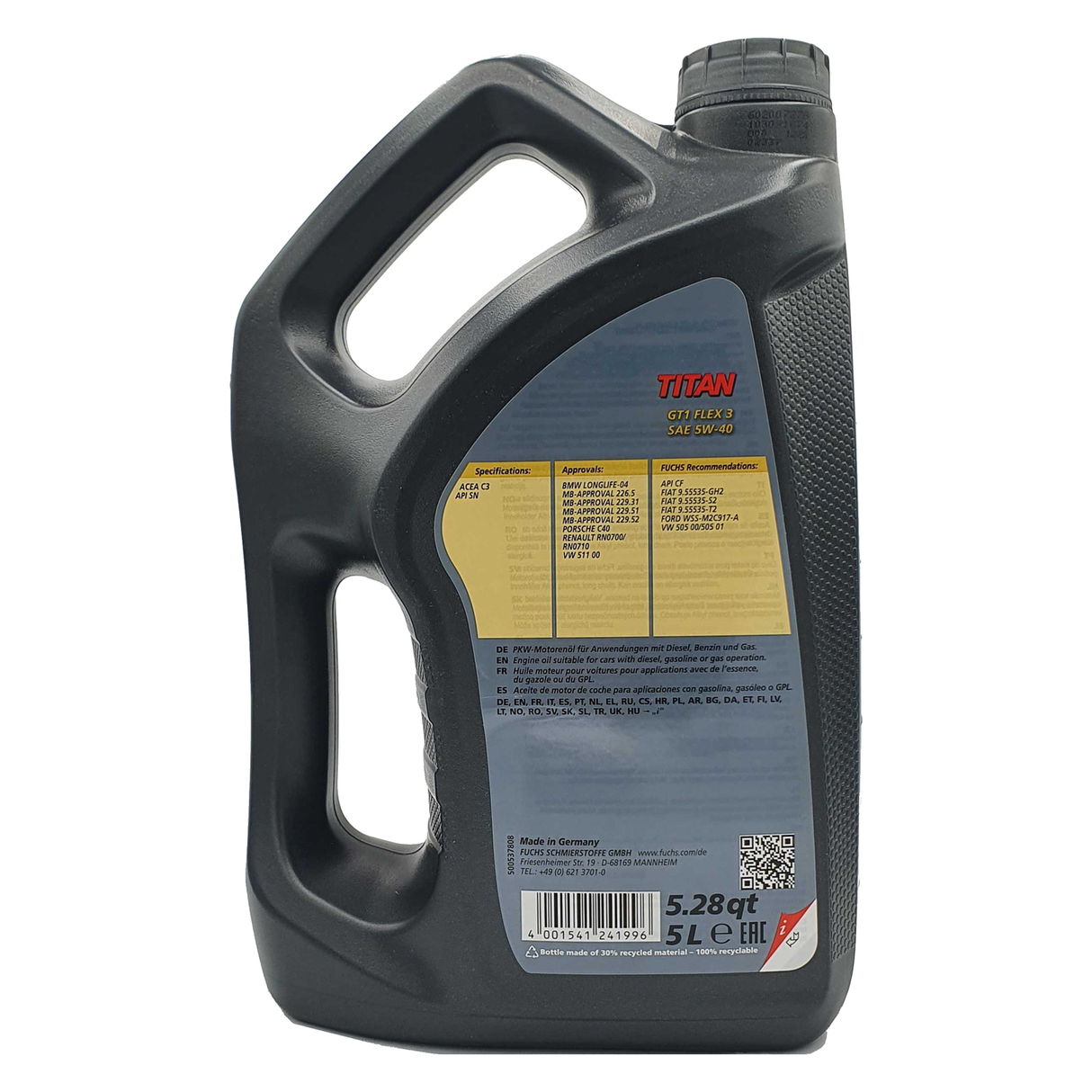 Fuchs Titan GT1 Flex 3 5W-40 5 Liter
