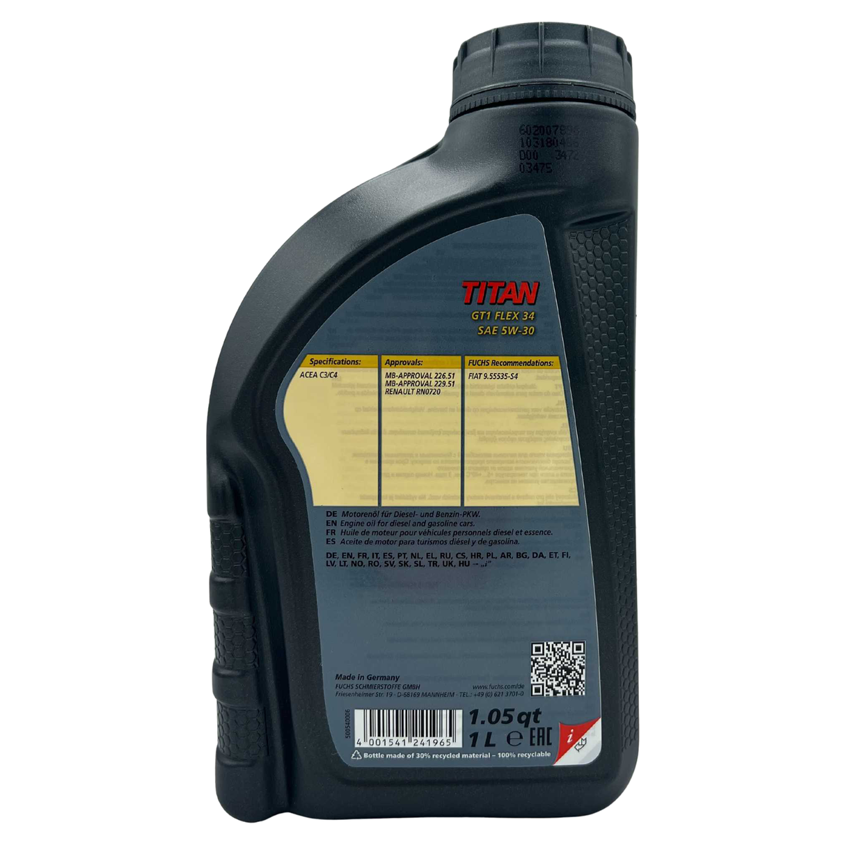 Fuchs Titan GT1 Flex 34 5W-30 1 Liter