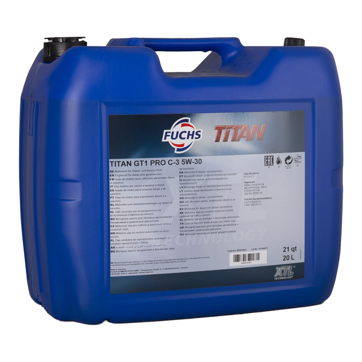 Fuchs Titan GT1 PRO C-3 5W-30 20 Liter