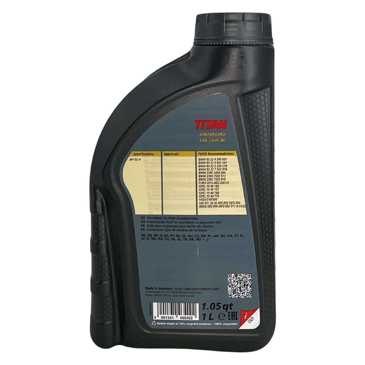 Fuchs Titan Sinofluid 75W-80 1 Liter
