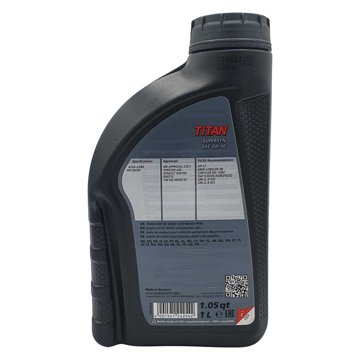Fuchs Titan Supersyn 5W-40 1 Liter