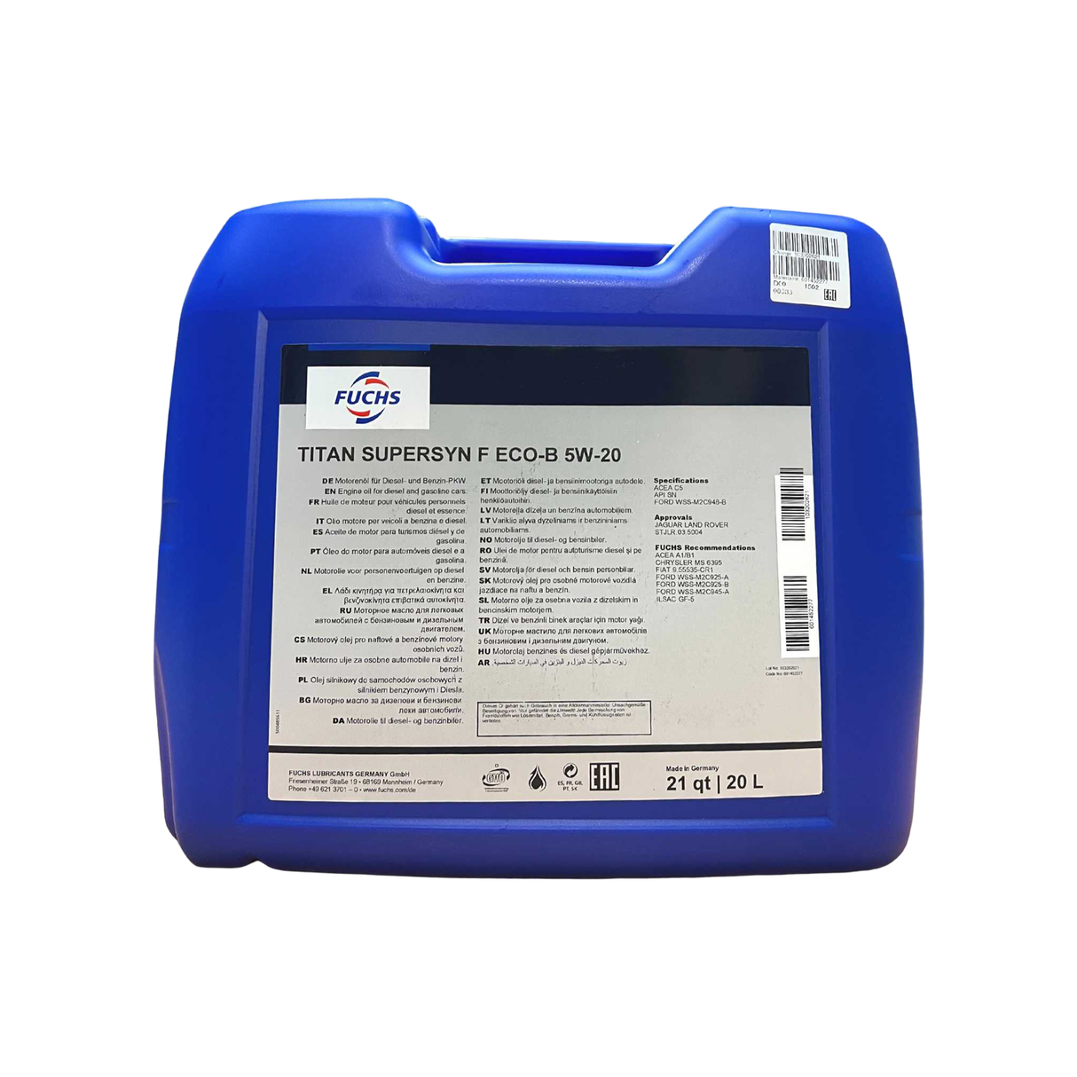 Fuchs Titan Supersyn F ECO-B 5W-20 20 Liter