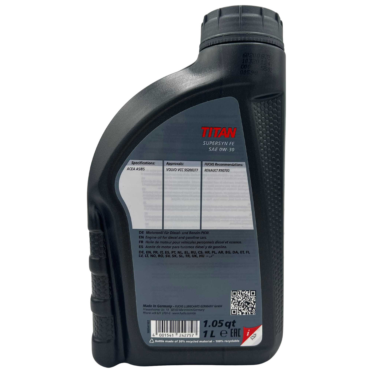 Fuchs Titan Supersyn FE 0W-30 1 Liter