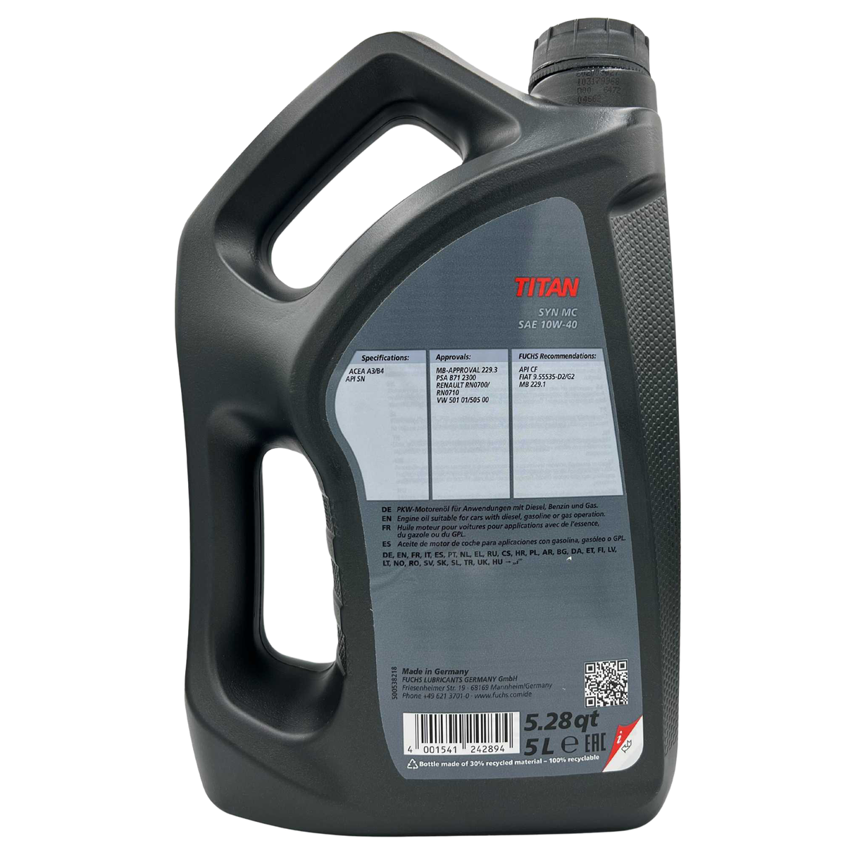 Fuchs Titan Syn MC 10W-40 5 Liter