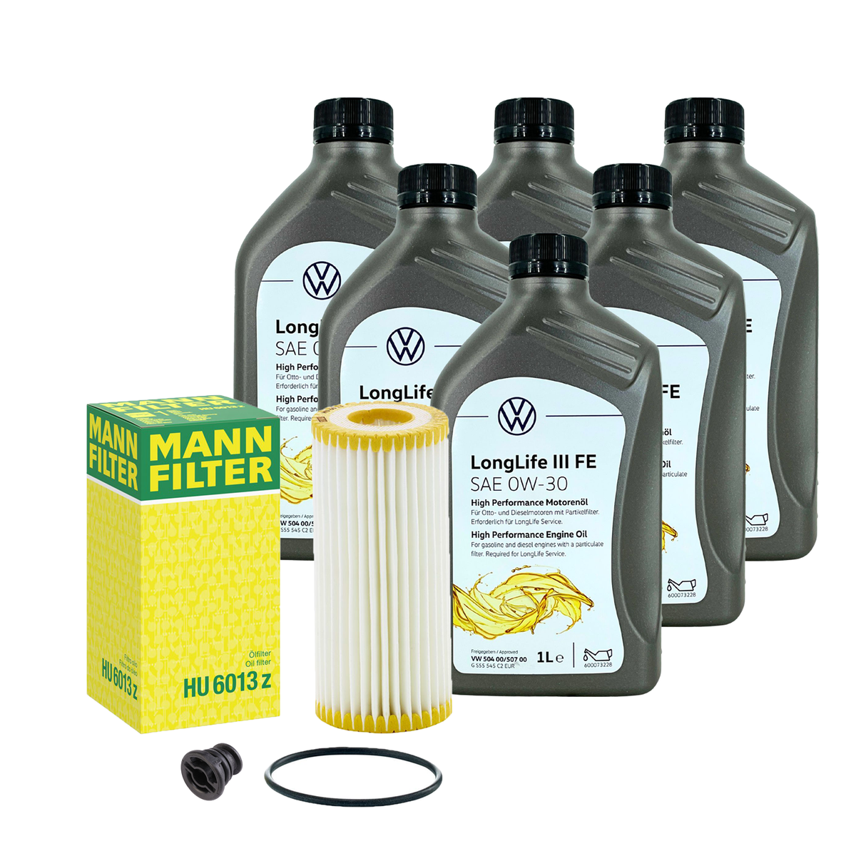 MANN ÖLFILTER + 0W-30 MOTORÖL passend für VW GOLF 7 PASSAT AUDI A3 A4 A5 A6 Q3