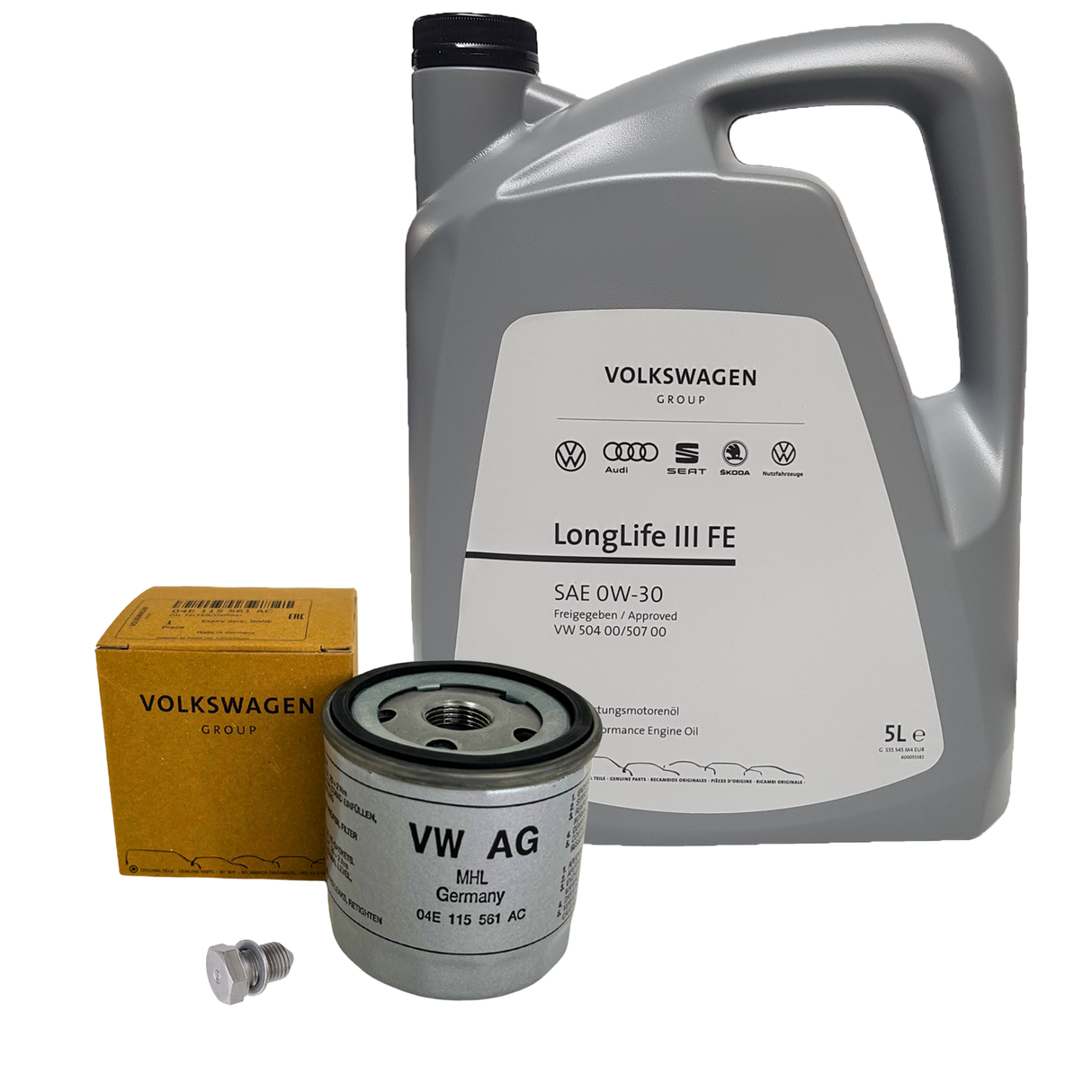 5L ORIGINAL VW Motoröl Öl 0W30 LONGLIFE III FE + Ölfilter 04E115561H 1.0-1.4TSI