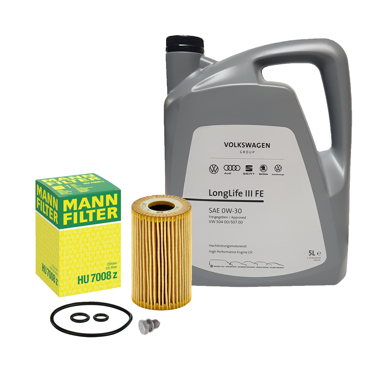 Original VW 0W30 504 507 5L Mann Filter HU 7008Z für Audi VW Golf V VI Passat