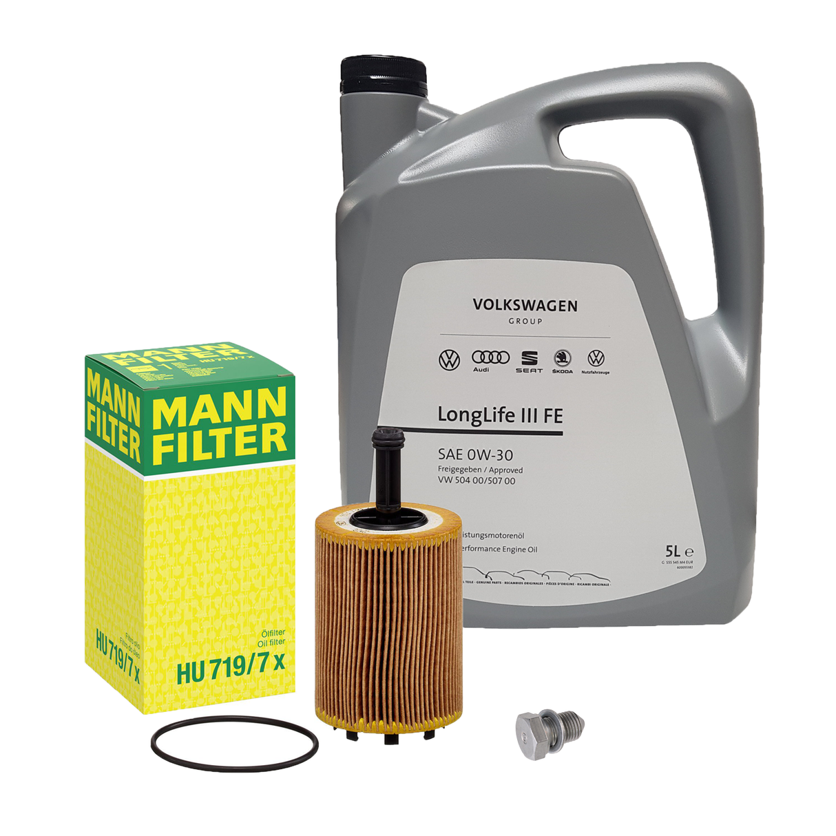 Mann Ölfilter +5L Original VW 0W30 Motoröl für VW Passat 3C 1.9 2.0 TDI 3.2 3.6