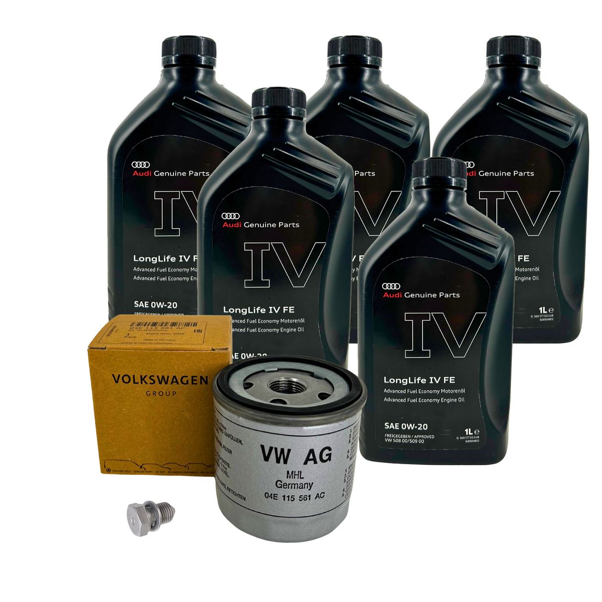 5L ORIGINAL 0W-20 Motoröl Öl + Ölfilter AUDI A1 A3 Q3 1.0/1.2/1.4/1.5 TSI