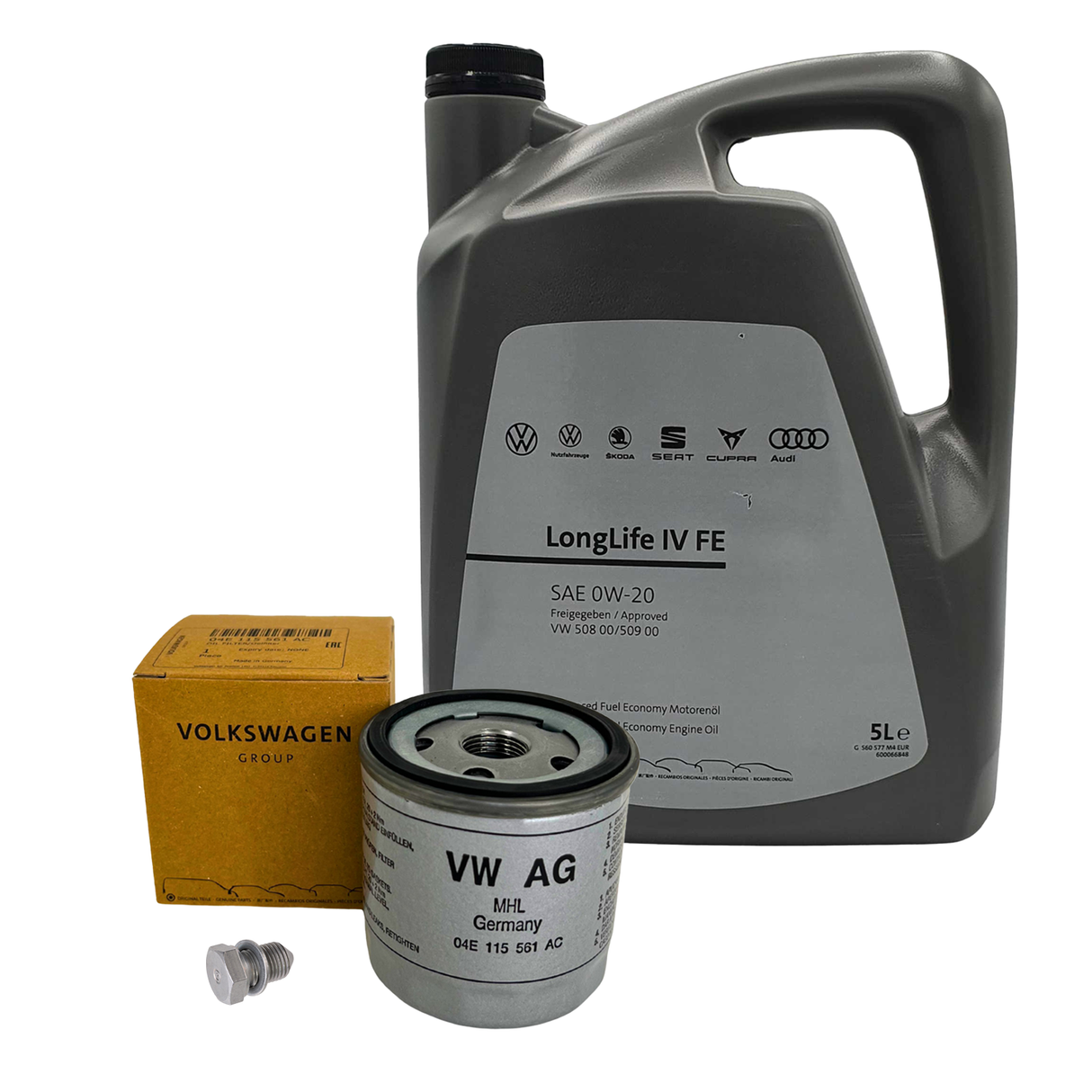 5L ORIGINAL 0W-20 Motoröl Öl + Ölfilter AUDI SEAT SKODA VW 1.0/1.2/1.4/1.5 TSI