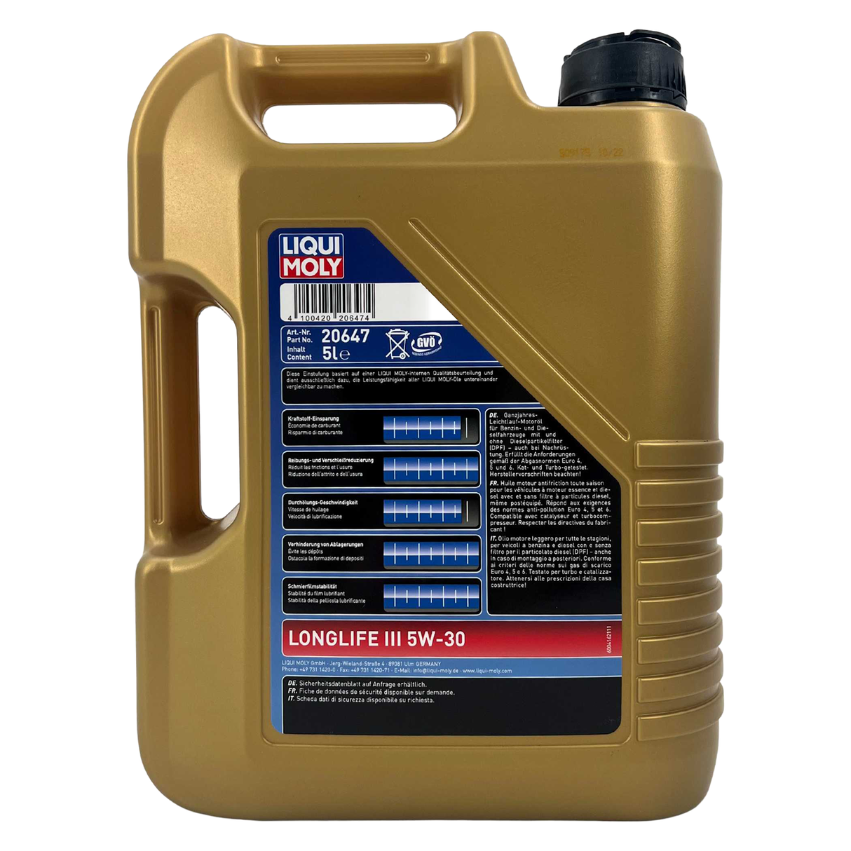 INSPEKTIONSKIT FILTER LIQUI MOLY ÖL 5L 5W-30 für Hyundai i20 PB PBT 1.6 CRDi