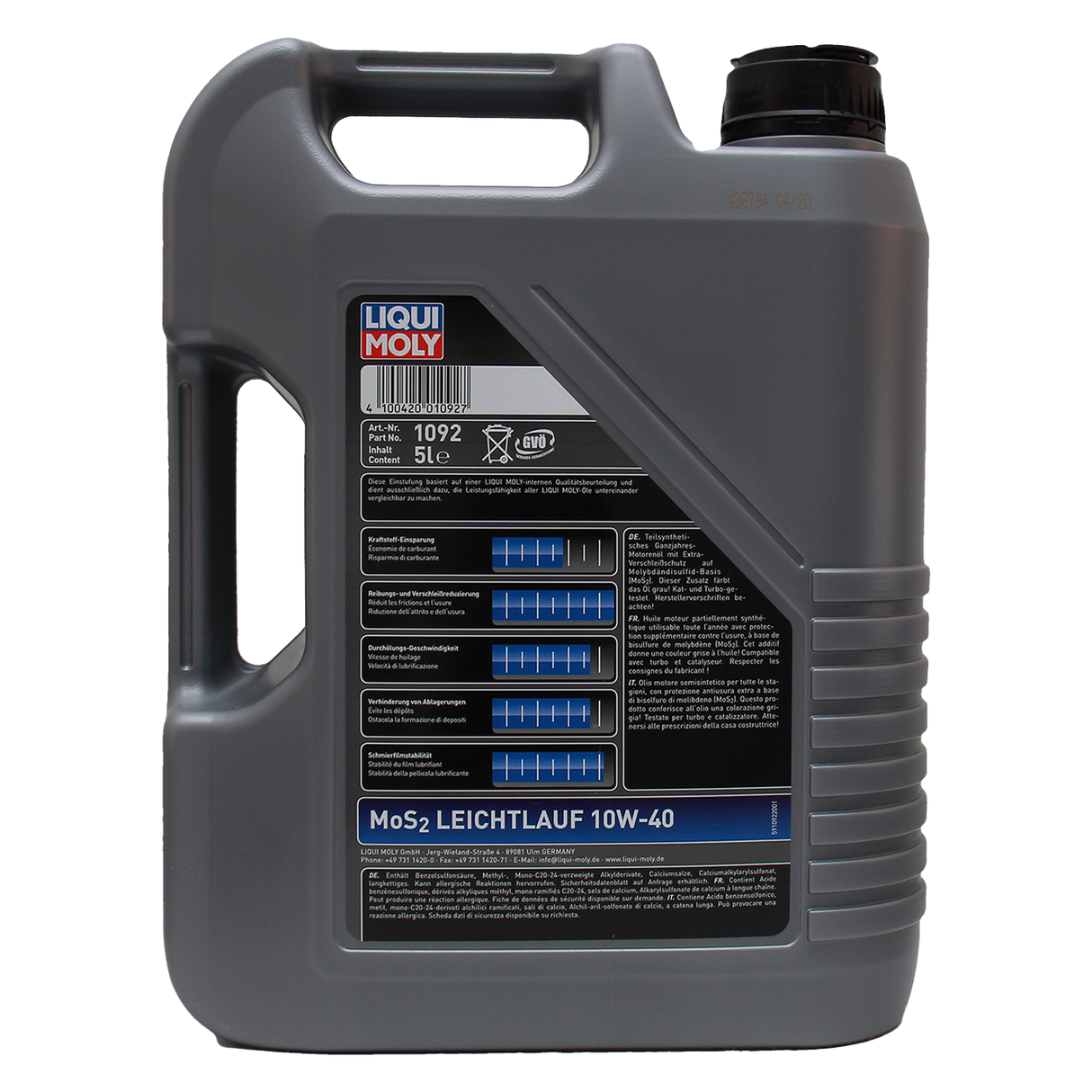 Liqui Moly MoS2 Leichtlauf 10W-40 5 Liter