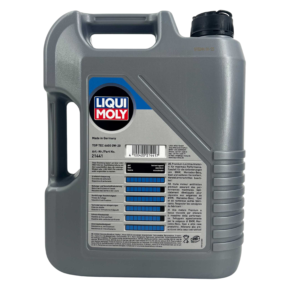 Liqui Moly Top Tec 6600 0W-20 5 Liter