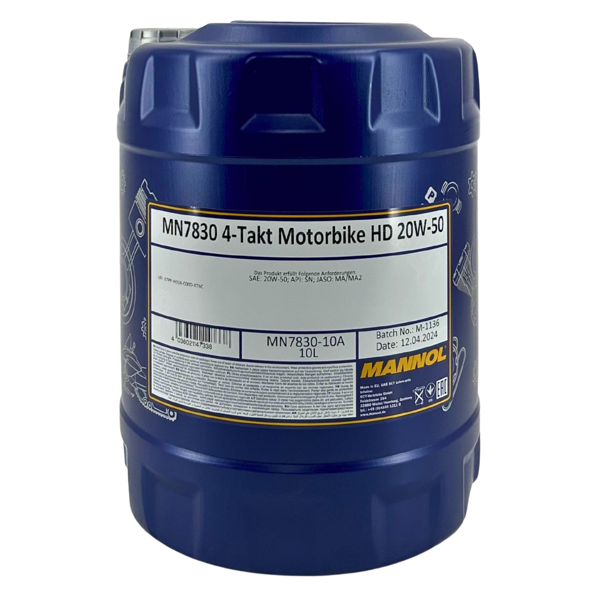 Mannol 4-Takt Motorbike HD 20W-50 10 Liter