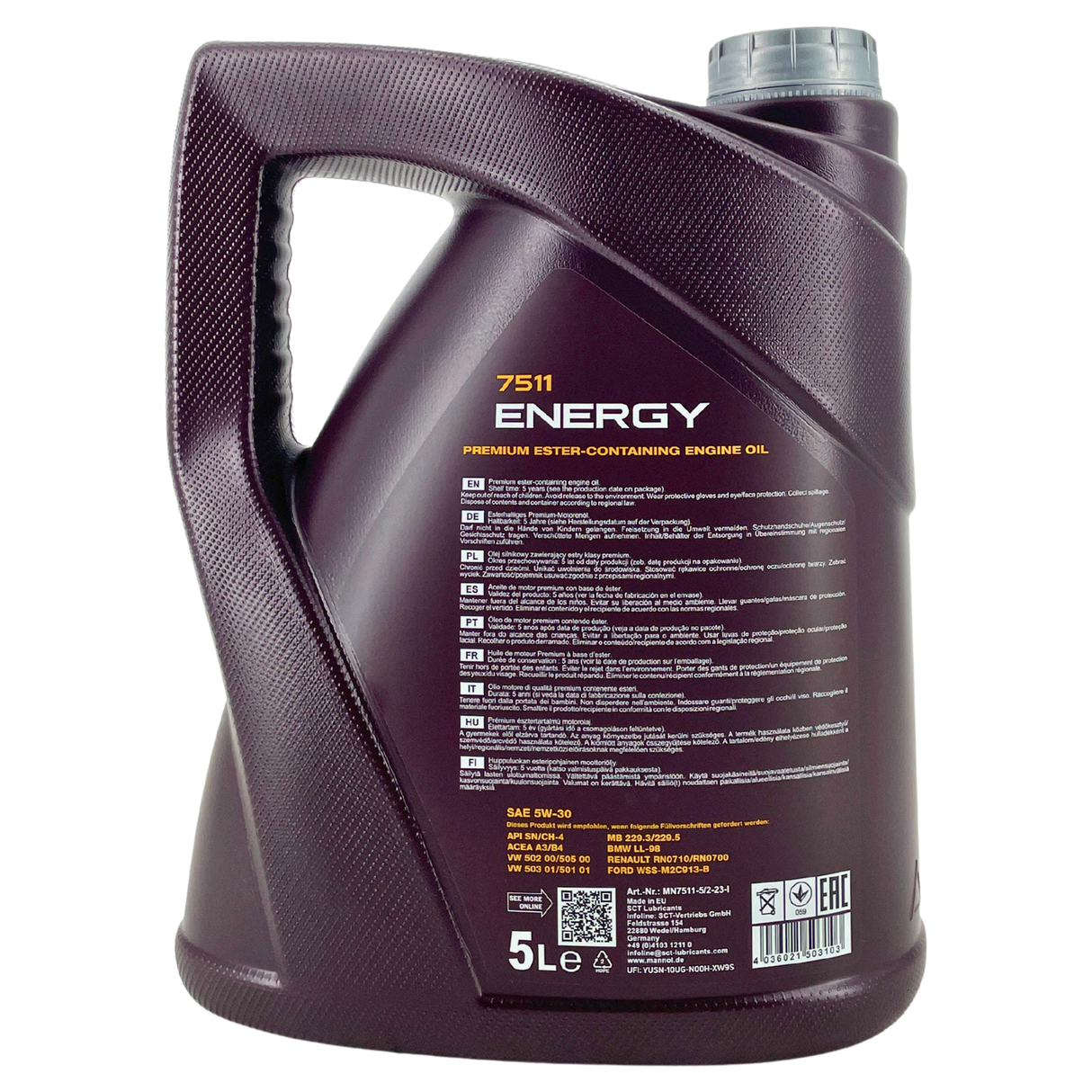 FEBI ÖLFILTER + 5 LITER 5W-30 MANNOL ENERGY MOTORÖL API SL/CF ACEA A3/B4 5W30 ÖL