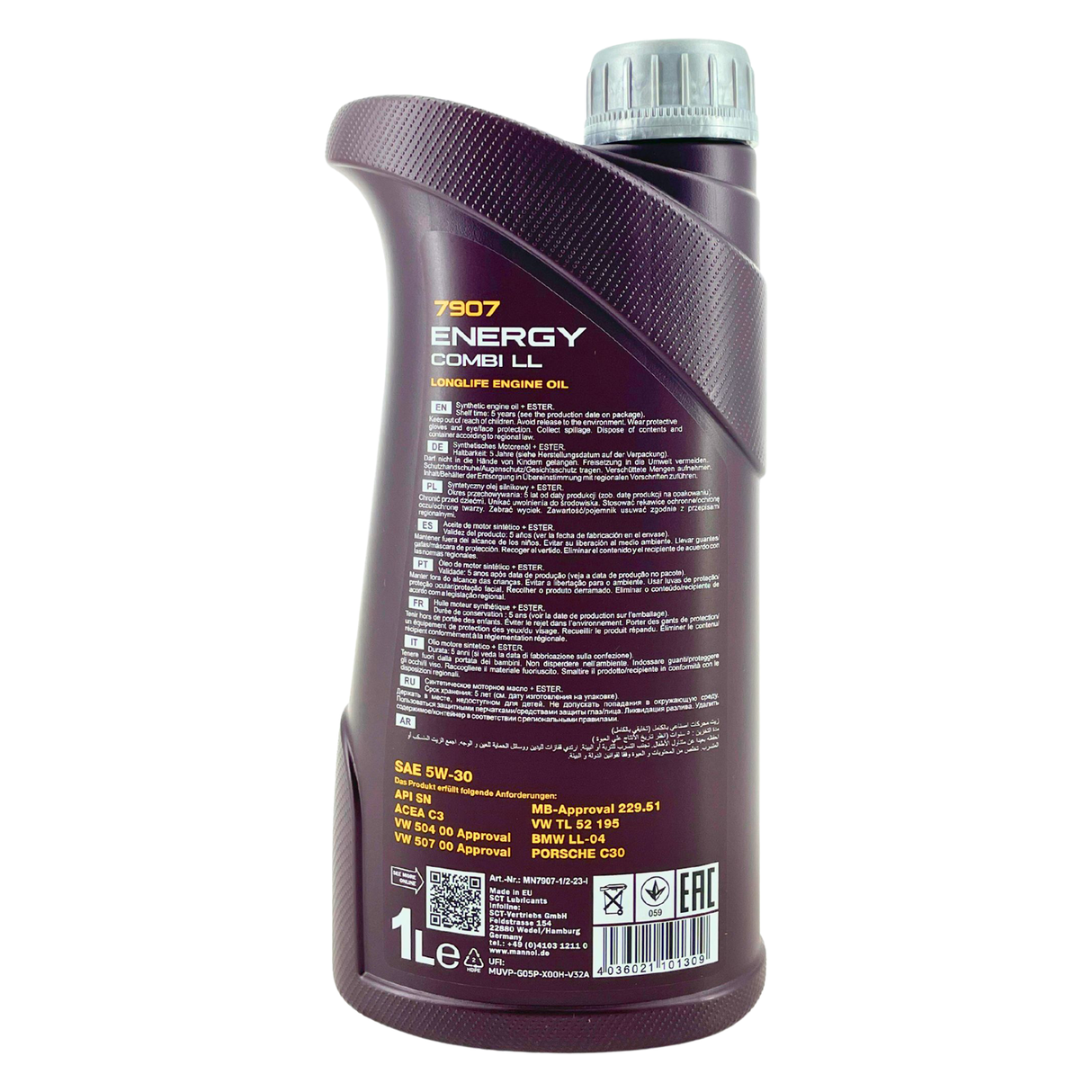 MANN ÖLFILTER + 6L MANNOL 5W-30 COMBI LL + SCHRAUBE passend für BMW d LL-04