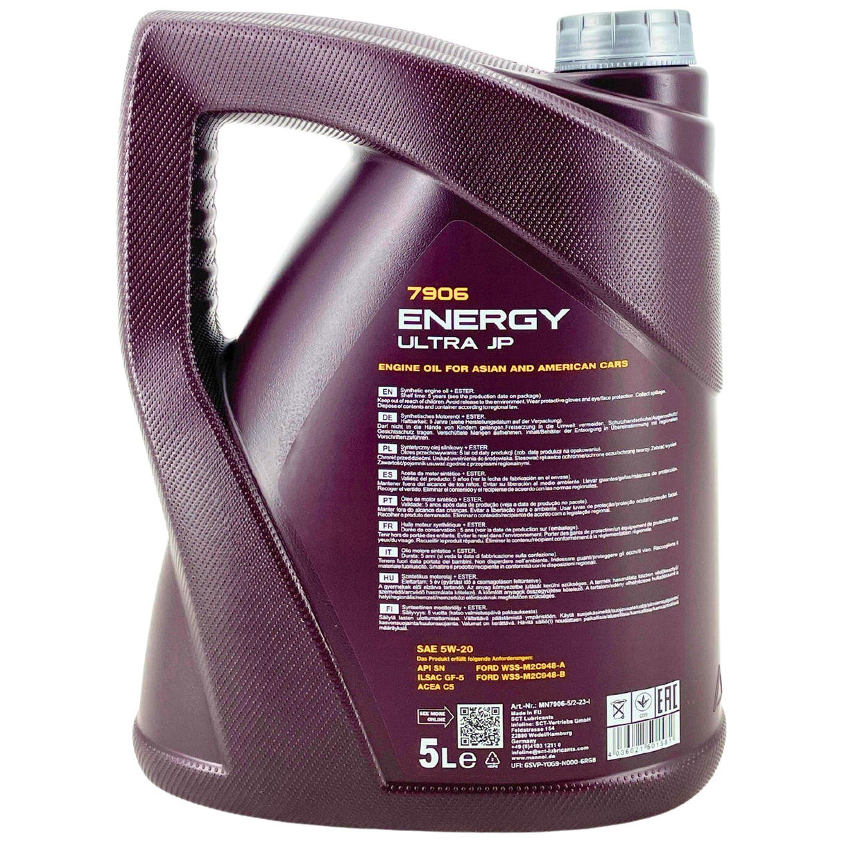 5L Mannol Energy Ultra JP 5W20 + Ölfilter Schraube FOCUS 4 1.0 EcoBoost