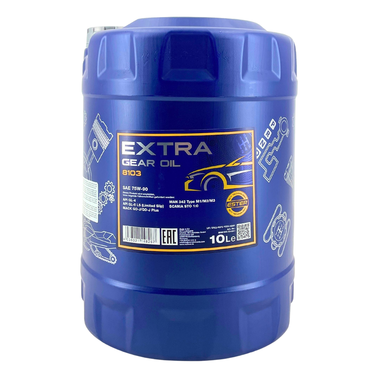 Mannol Extra Gear Oil Getriebeöl 75W-90 GL-4/GL-5 LS 10 Liter
